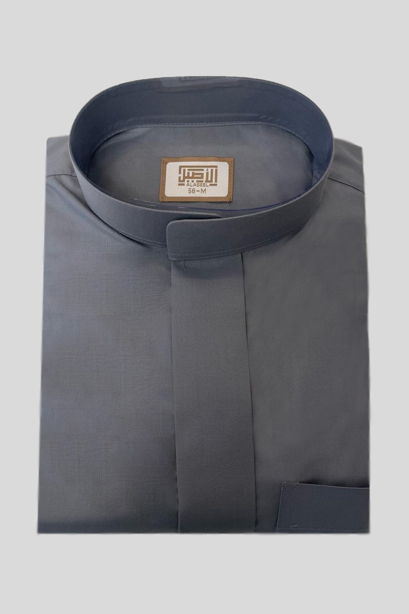 Al Aseel Dark Grey Thobe / Jubbah Saudi Style– Burooj Online