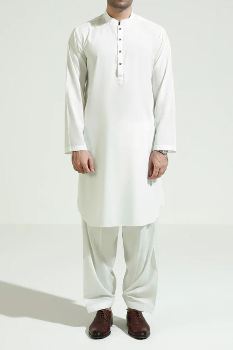 Burooj Man White Wash & Wear Shalwar Kameez Full Suit