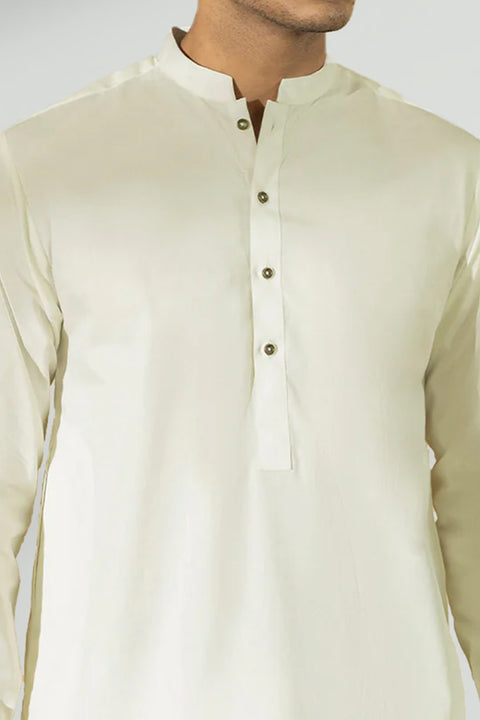 Burooj Man Ash White Cotton Shalwar Kameez Regular Fit