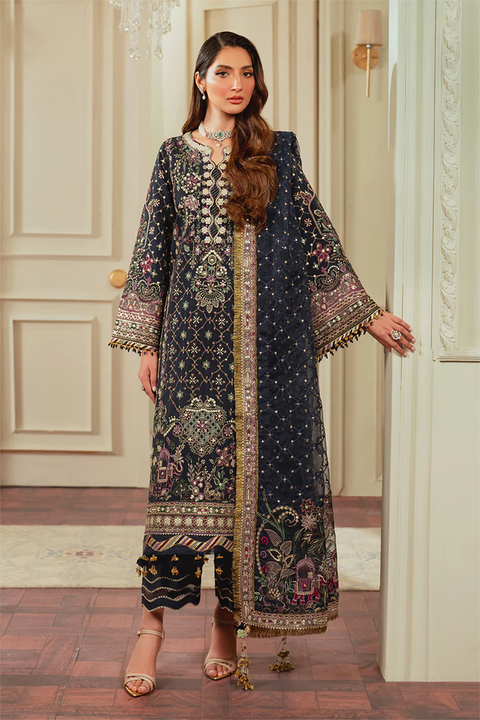 BAROQUE EMBROIDERED SILK CH13-07 STITCHED