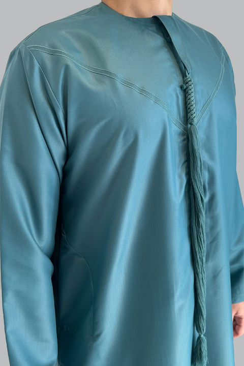 Burooj Emirati Teal 2 Thobe / Jubbah