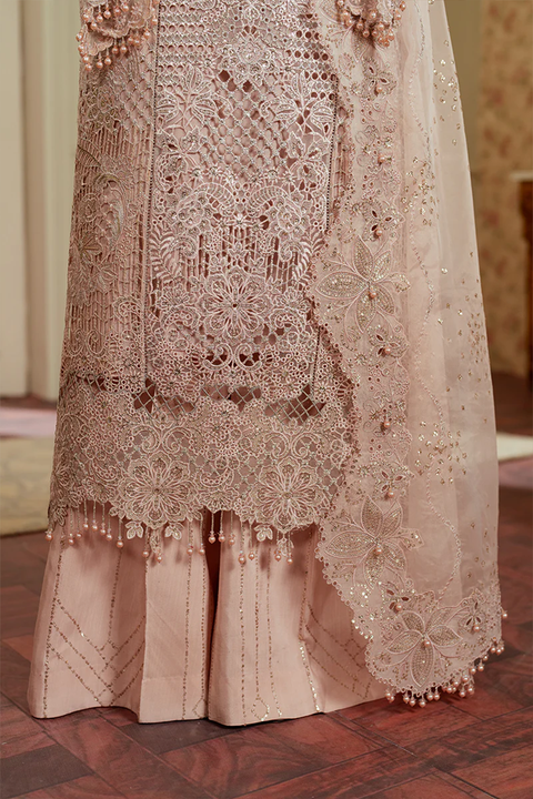 BAROQUE EMBROIDERED ORGANZA CH13-04 STITCHED