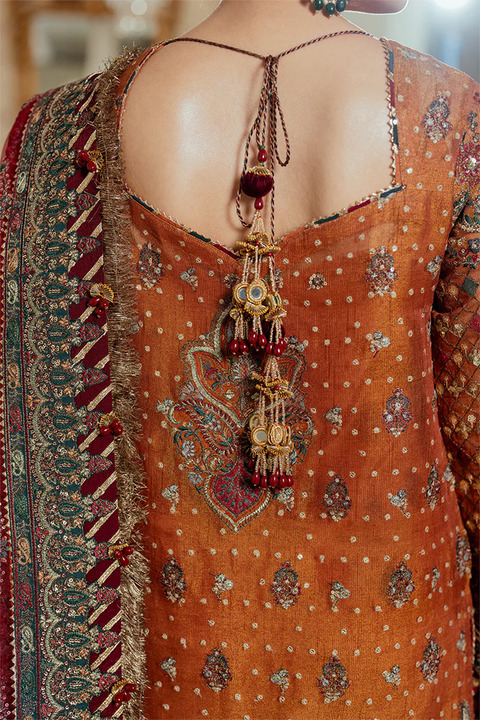 BAROQUE EMBROIDERED NET CH13-01 STITCHED