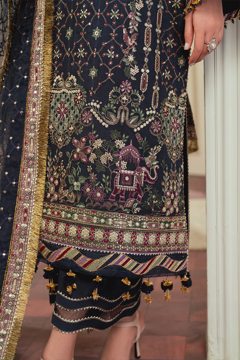 BAROQUE EMBROIDERED SILK CH13-07 STITCHED