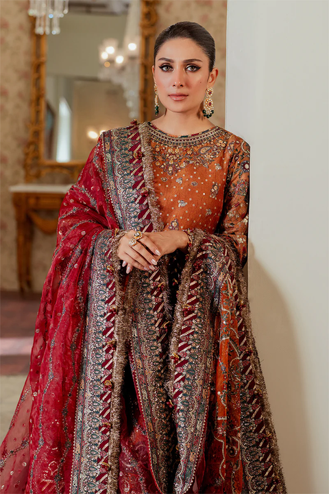 BAROQUE EMBROIDERED NET CH13-01 STITCHED