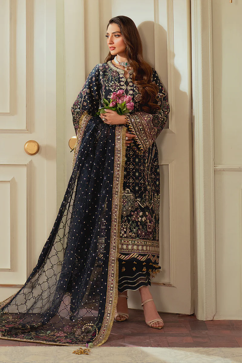 BAROQUE EMBROIDERED SILK CH13-07 STITCHED