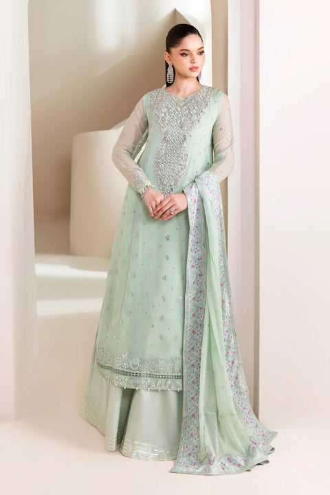 Mint Green Embroidered Chiffon RTW 3pc
