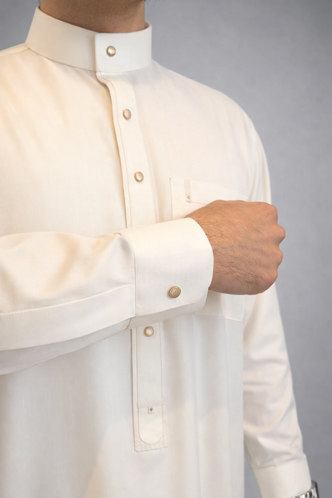 Burooj Man Ameer Luxe Off White Premium Jubbah / Thobe