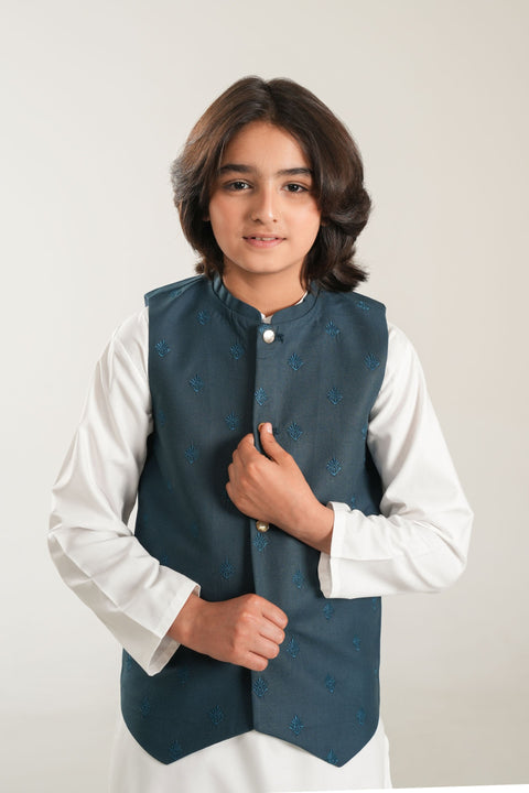 Teal Boys Waistcoat