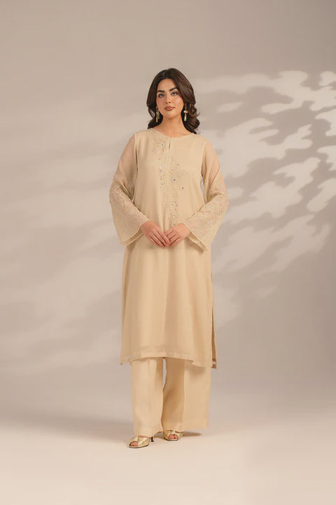 Ivory Chiffion Lux Shirt 1pc
