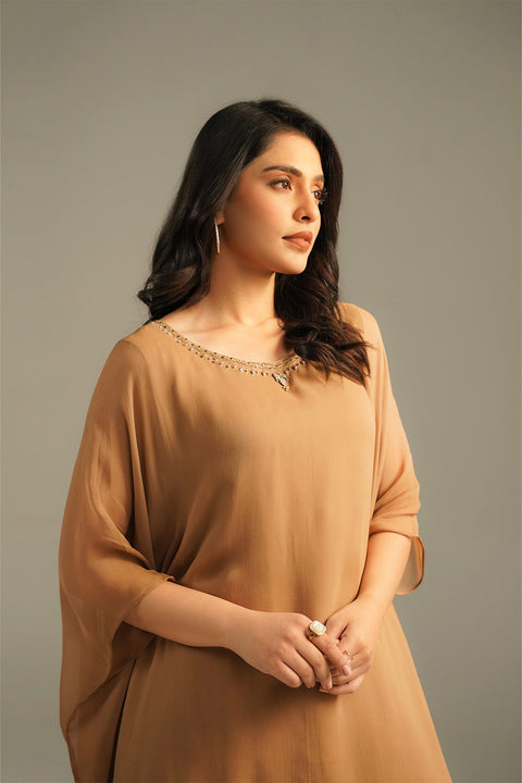 Beige Stone Kaftan 1pc
