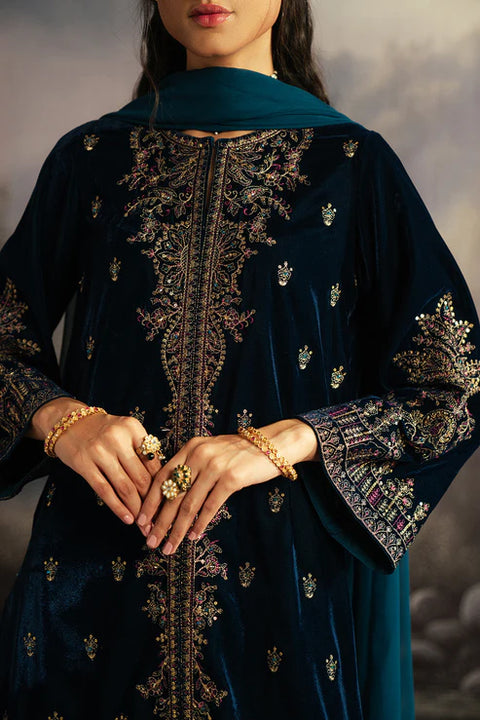 Teal Velvet 3pc Suit