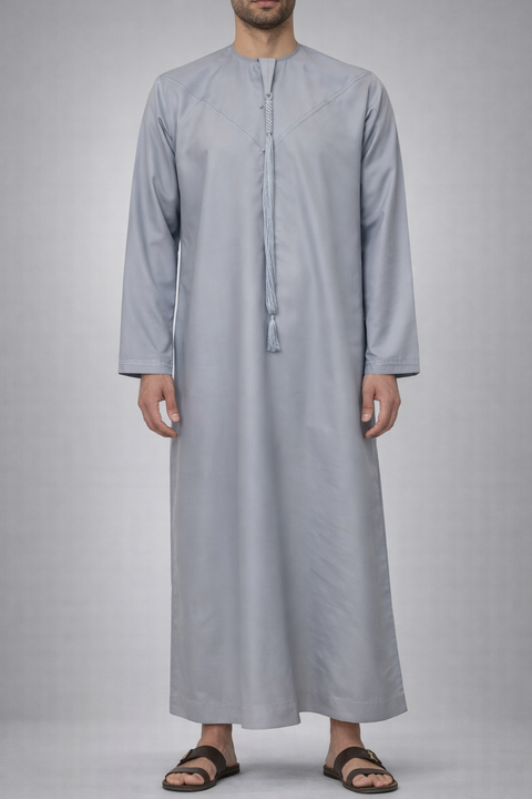 Burooj Emirati Khaleej Voilet Ash Thobe / Jubbah