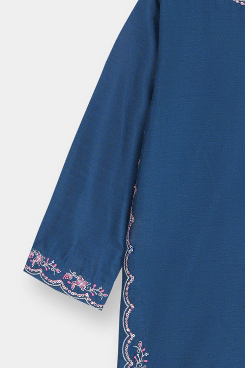 Blue Infant Cotton Silk Kameez & Shalwar 2pc
