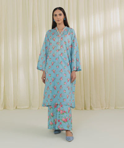 Sapphire 2 Piece - Blue Printed Lawn Suit