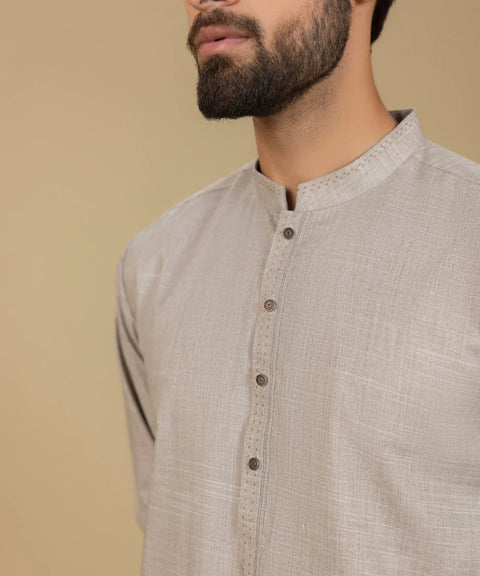 Burooj Man Beige Winter Shalwar Kameez Regular Fit