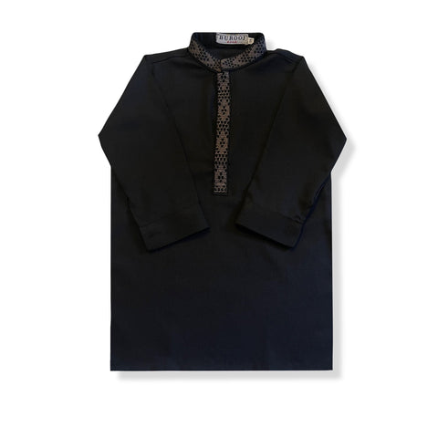 Burooj Boys Kids Kurta Trouser Black D2
