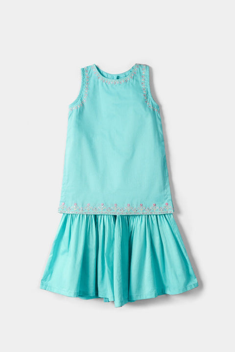 Ferozi Infants kameez with Ghararah 2pc