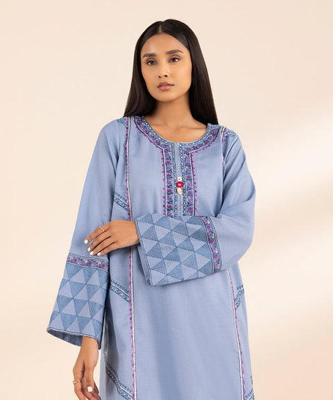 Sapphire 2 Piece Blue Embroidered Suit
