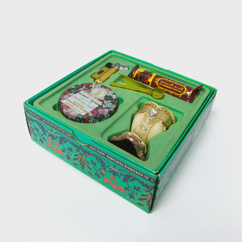 Oudh Ma'al Attar Bakhoor Burner Traveller Gift Set By Al-Haramain