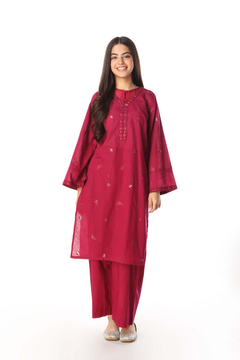 Berry Teens Ethnic Embroidered Kurti and Trousers 2pc