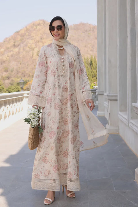 Bareeze Unstitched Elegance Floral 3-Pieces