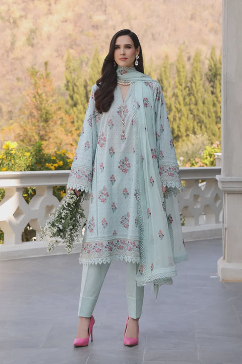 Bareeze Unstitched Floral Grace 3-Pieces