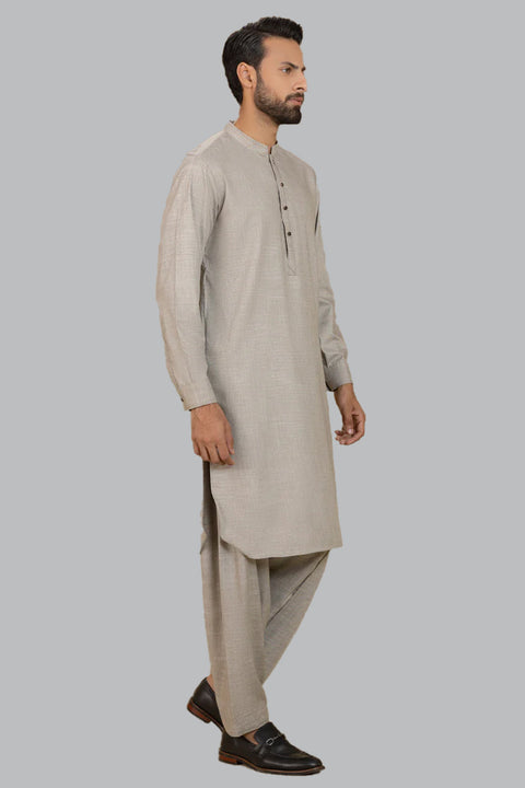 Burooj Man Beige Winter Shalwar Kameez Regular Fit