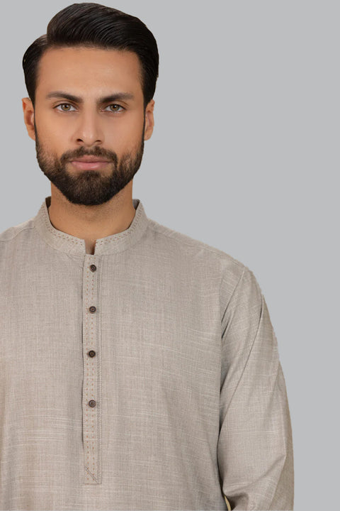 Burooj Man Beige Winter Shalwar Kameez Regular Fit