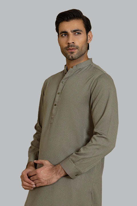 Burooj Man Olive Ayudhiya Shalwar Kameez Regular Fit