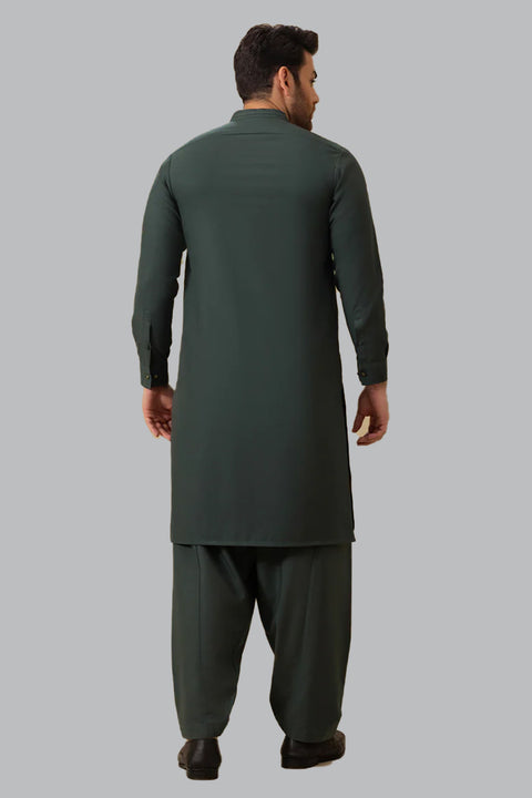 Burooj Man Dark Green Winter Shalwar Kameez Regular Fit
