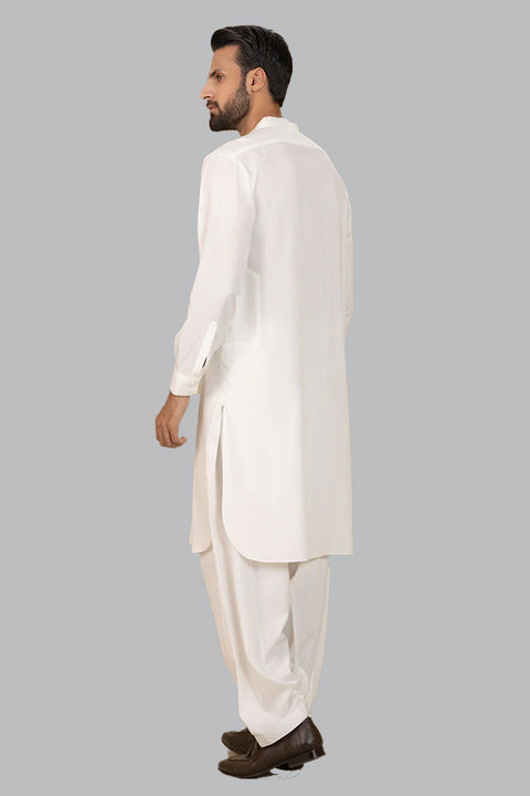 Burooj Man White Ayudhiya Shalwar Kameez Regular Fit