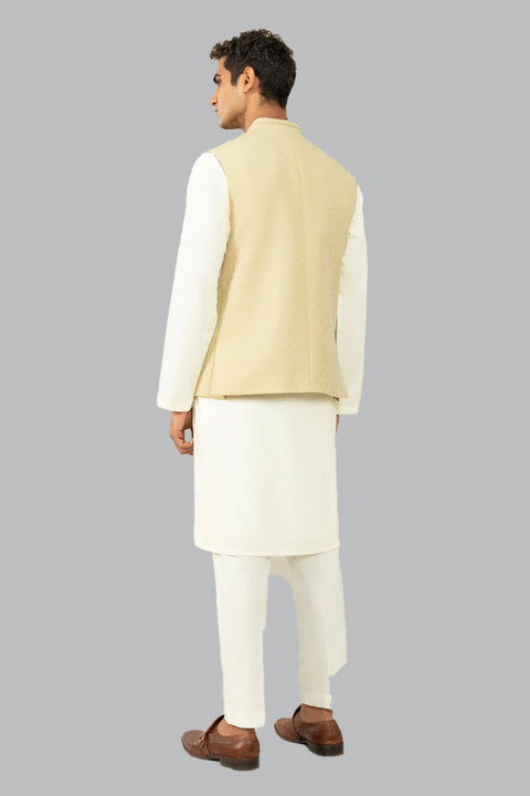 Burooj Man Embroidered Jamawar Waistcoat Regular Fit