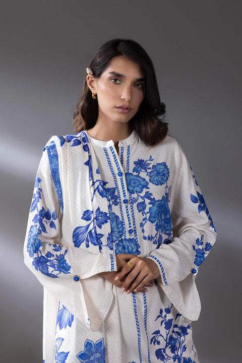 Sana Safinaz RTW 25 Printed Linen Shirt + Dupatta