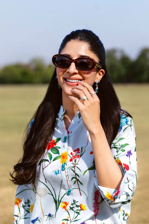 Sana Safinaz RTW 25 Floral Printed Cambric Shirt + Bottom