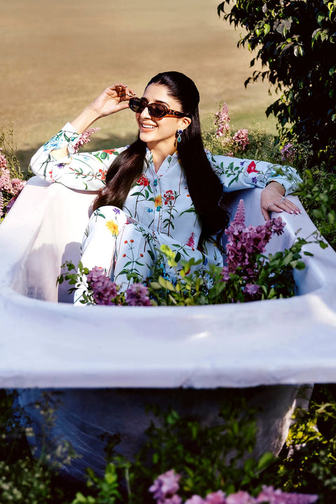 Sana Safinaz RTW 25 Floral Printed Cambric Shirt + Bottom