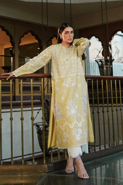 Sana Safinaz Embroidered Chambry Shirt + Culotte