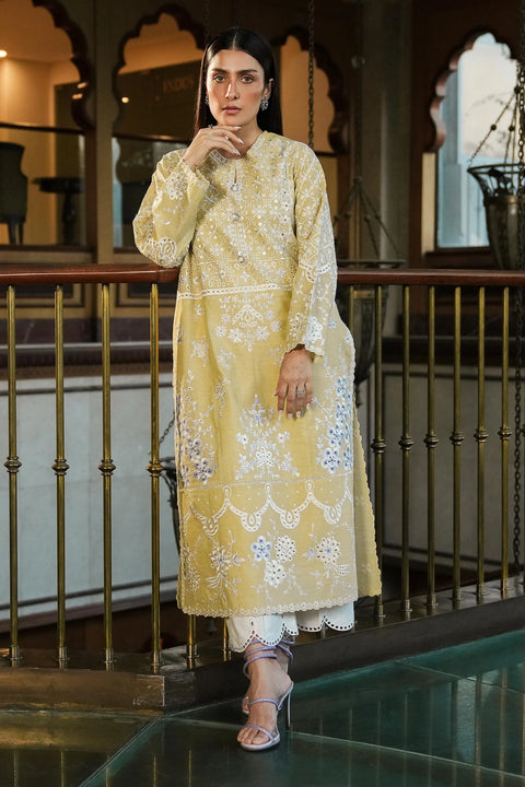 Sana Safinaz Embroidered Chambry Shirt + Culotte