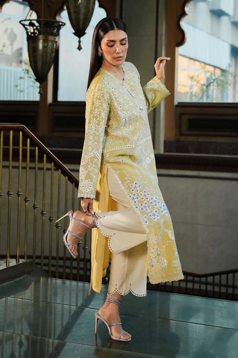Sana Safinaz Embroidered Chambry Shirt + Culotte