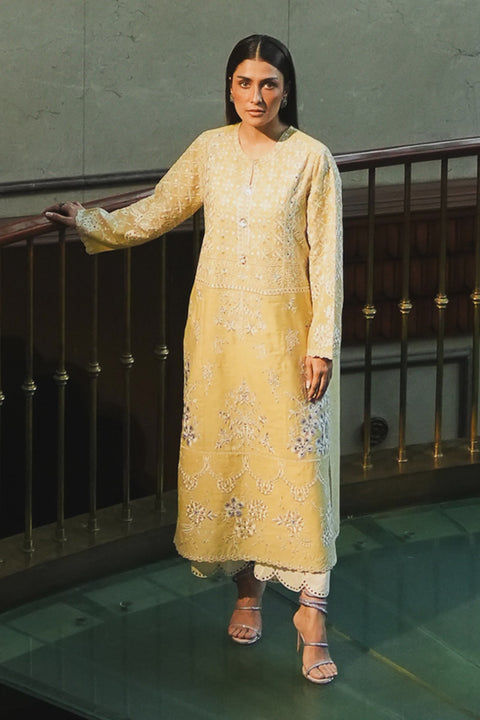 Sana Safinaz Embroidered Chambry Shirt + Culotte