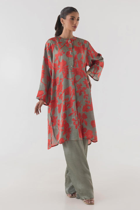 Sana Safinaz Floral Printed Shirt + Culotte