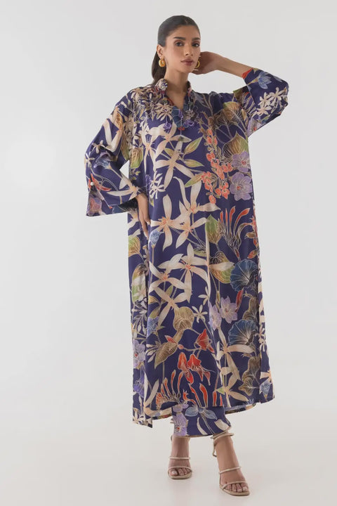 Sana Safinaz Poly Satin Shirt + Culotte