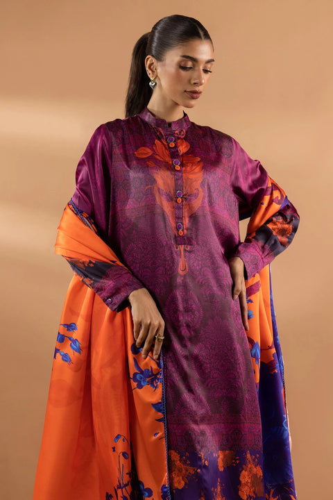 Sana Safinaz RTW 25 Satin Shirt + Dupatta