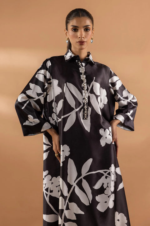 Sana Safinaz Stitched 25 Satin Shirt + Culotte