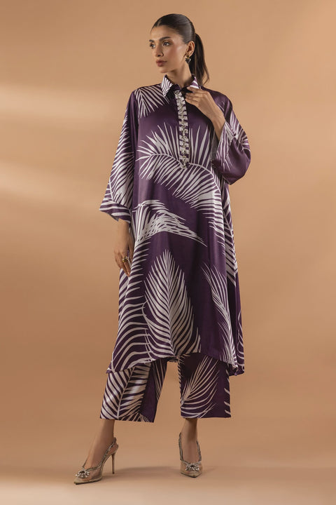 Sana Safinaz RTW 25 Satin Shirt + Culotte