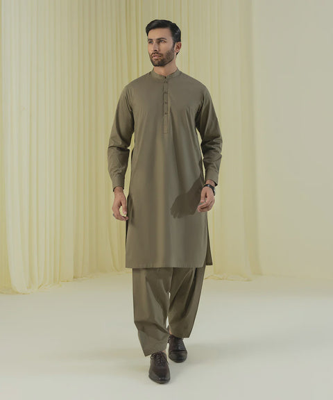 Burooj Man Olive 02 Shalwar Kameez Regular Fit