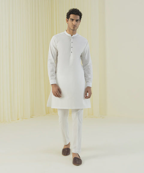 Burooj Man White Kurta Trouser S23 Slim Fit