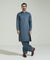 Burooj Man Blue Luxury Satin Cotton Shalwar Kameez Regular Fit