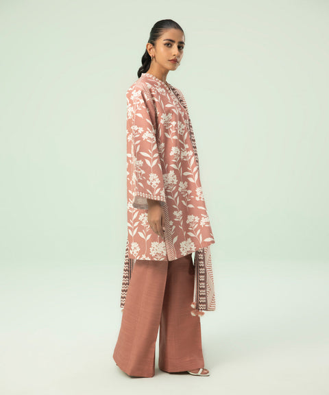 Sapphire 2 Piece - Printed Khaddar Shirt & Dupata