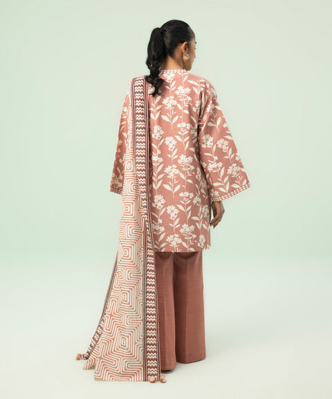 Sapphire 2 Piece - Printed Khaddar Shirt & Dupata